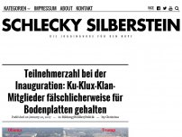 Bild zum Artikel: Teilnehmerzahl bei der Inauguration: Ku-Klux-Klan-Mitglieder fälschlicherweise für Bodenplatten gehalten