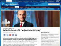 Bild zum Artikel: Keine Strafe mehr für 'Majestätsbeleidigung'