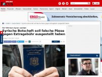 Bild zum Artikel: Für 530 Euro Syrer werden - Syrische Botschaft soll falsche Pässe gegen Extragebühr ausgestellt haben