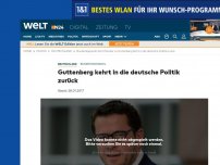 Bild zum Artikel: Bundestagswahl: Guttenberg kehrt in die deutsche Politik zurück