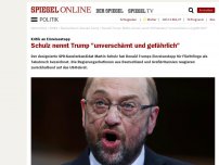 Bild zum Artikel: Kritik an Einreisestopp: Schulz nennt Trump 'unverschämt und gefährlich'