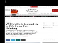 Bild zum Artikel: VW-Ethik-Chefin bekommt bis zu 15 Millionen Euro Abfindung