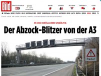 Bild zum Artikel: 35 000 Knöllchen ungültig - Der Abzock-Blitzer von der A3