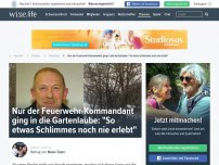 Bild zum Artikel: Nur der Feuerwehr-Kommandant ging in die Gartenlaube: 'So etwas Schlimmes noch nie erlebt'