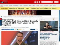 Bild zum Artikel: ARD-Talk 'Maischberger' - Ex-Polizist Nick Hein erklärt: Deshalb drohte ich SPD-Mann Lauer im TV Prügel an