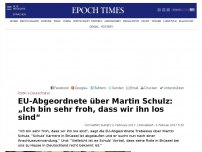Bild zum Artikel: EU-Abgeordnete über Martin Schulz: „Ich bin sehr froh, dass wir ihn los sind.“