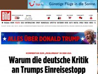 Bild zum Artikel: Kommentar - Die deutsche Kritik an Trump ist völlig verlogen