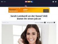 Bild zum Artikel: Aldi bietet Sarah Lombardi Kassen-Job an