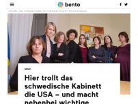 Bild zum Artikel: Das schwedische Kabinett trollt die USA – und macht nebenbei wichtige Politik