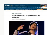 Bild zum Artikel: Rapper vs. Präsident: Eminem kündigt an, die 'Marke Trump' zu zerstören