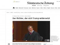 Bild zum Artikel: Der Richter, der sich Trump widersetzt