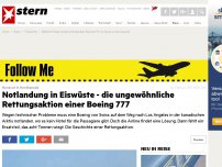 Bild zum Artikel: Nunavut in Nordkanada: Notlandung in Eiswüste - die ungewöhnliche Rettungsaktion einer Boeing 777