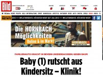 Bild zum Artikel: Baum-Crash - Baby (1) rutscht aus Kindersitz – Klinik!