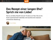 Bild zum Artikel: Das Rezept einer langen Ehe? Sprich nie von Liebe!