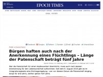 Bild zum Artikel: Bürgen haften auch nach der Anerkennung eines Flüchtlings – Länge der Patenschaft beträgt fünf Jahre