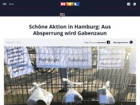 Bild zum Artikel: Schöne Aktion in Hamburg: Aus Absperrung wird Gabenzaun