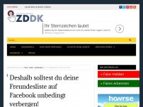 Bild zum Artikel: Deshalb solltest du deine Freundesliste auf Facebook unbedingt verbergen!