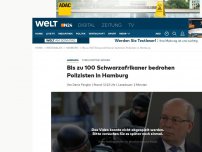 Bild zum Artikel: Tumultartige Szenen: 100 Schwarzafrikaner bedrohen Polizisten in Hamburg