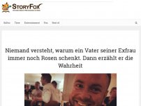 Bild zum Artikel: Niemand versteht, warum ein Vater seiner Exfrau immer noch Rosen schenkt. Dann erzählt er die Wahrheit