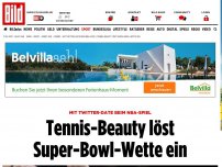 Bild zum Artikel: Twitter-Date bei NBA-Spiel - Tennis-Beauty löst Super-Bowl-Wette ein