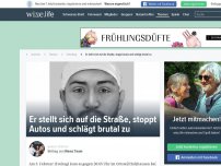 Bild zum Artikel: Er stellt sich auf die Straße, stoppt Autos und schlägt brutal zu