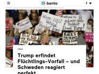 Bild zum Artikel: Trump erfindet Flüchtlings-Vorfall – und Schweden reagiert perfekt