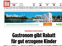 Bild zum Artikel: Benehmen im Restaurant - Gastronom gibt Rabatt für gut erzogene Kinder