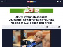 Bild zum Artikel: Akute Lymphoblastische Leukämie: So tapfer kämpft Drake Medinger (10) gegen den Krebs