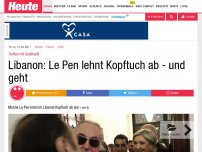 Bild zum Artikel: Treffen mit Großmufti: Libanon: Le Pen lehnt Kopftuch ab - und geht