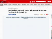 Bild zum Artikel: Bei Besuch im Libanon - Weil sie kein Kopftuch tragen will: Marine Le Pen sagt Treffen mit Großmufti ab