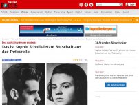 Bild zum Artikel: Erst nach Jahrzehnten entdeckt - Das ist Sophie Scholls letzte Botschaft aus der Todeszelle