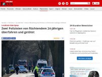 Bild zum Artikel: Landkreis Oder-Spree - Zwei Polizisten von flüchtendem 24-Jährigen überfahren und getötet