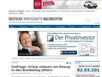 Bild zum Artikel: Umfrage: Grüne müssen um Einzug in den Bundestag zittern