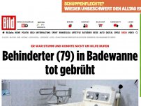 Bild zum Artikel: Pflegerinnen gefeuert - Behinderter (79) in Badewanne tot gebrüht