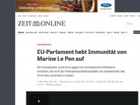 Bild zum Artikel: Front National: EU-Parlament hebt Immunität von Marine Le Pen auf