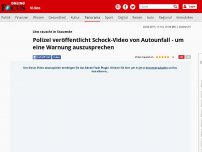 Bild zum Artikel: Lkw rauscht in Stauende - Polizei veröffentlicht Schock-Video von Autounfall - um eine Warnung auszusprechen