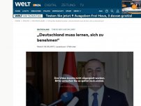 Bild zum Artikel: Türkischer Chefdiplomat: 'Deutschland muss lernen, sich zu benehmen'