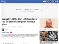 Bild zum Artikel: Kurz nach 21:00 Uhr zittert bei Ortstock SZ die Erde. Das Beben ist in der ganzen Schweiz zu spüren