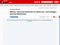 Bild zum Artikel: Fahndung in München - Männer rasten bei Kontrolle in S-Bahn aus - und schlagen Security-Mitarbeiter