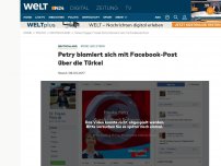 Bild zum Artikel: Mond und Stern: Petry blamiert sich mit Facebook-Post über die Türkei