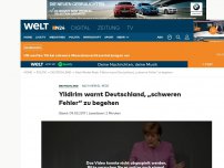 Bild zum Artikel: Reaktion auf Merkel: Yildirim warnt Deutschland, 'schweren Fehler' zu begehen