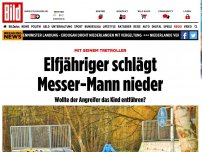 Bild zum Artikel: Mit seinem Tretroller - Elfjähriger schlägt Messer-Mann nieder