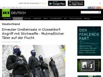 Bild zum Artikel: Erneuter Großeinsatz in Düsseldorf: Angriff mit Machete - Mutmaßlicher Täter auf der Flucht