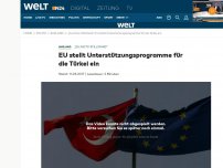 Bild zum Artikel: 'De-facto-Stillstand': EU stellt Unterstützungsprogramme für die Türkei ein
