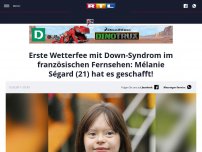 Bild zum Artikel: Erste Wetterfee mit Down-Syndrom im französischen Fernsehen: Mélanie Ségard (21) hat es geschafft!