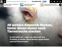 Bild zum Artikel: 20 weitere Kosmetik-Marken, hinter denen immer noch Tierversuche stecken