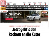 Bild zum Artikel: Abzeichenverbot - Jetzt geht’s den Rockern an die Kutte