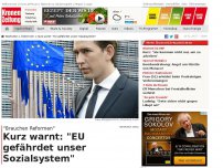 Bild zum Artikel: Kurz warnt: 'EU gefährdet unser Sozialsystem'
