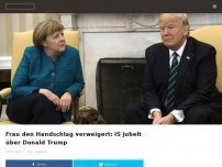 Bild zum Artikel: Frau den Handschlag verweigert: IS jubelt über Donald Trump