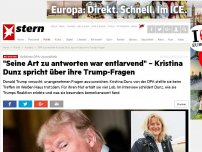 Bild zum Artikel: Gefeierte DPA-Journalistin: 'Seine Art zu antworten war entlarvend' - Kristina Dunz spricht über ihre Trump-Fragen